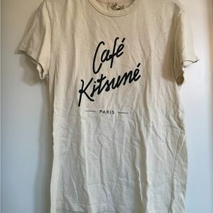 Maison kitsune Café Kitsuné Paris Cream T-Shirt S